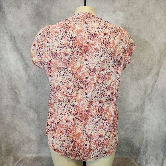 Bit & Bridle Floral Women's Blouse - Pink and Purple Size Medium - Picture 3 of 4